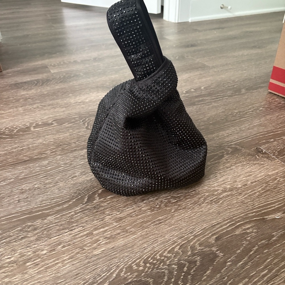 NWT J.Crew Black Beaded Clutch